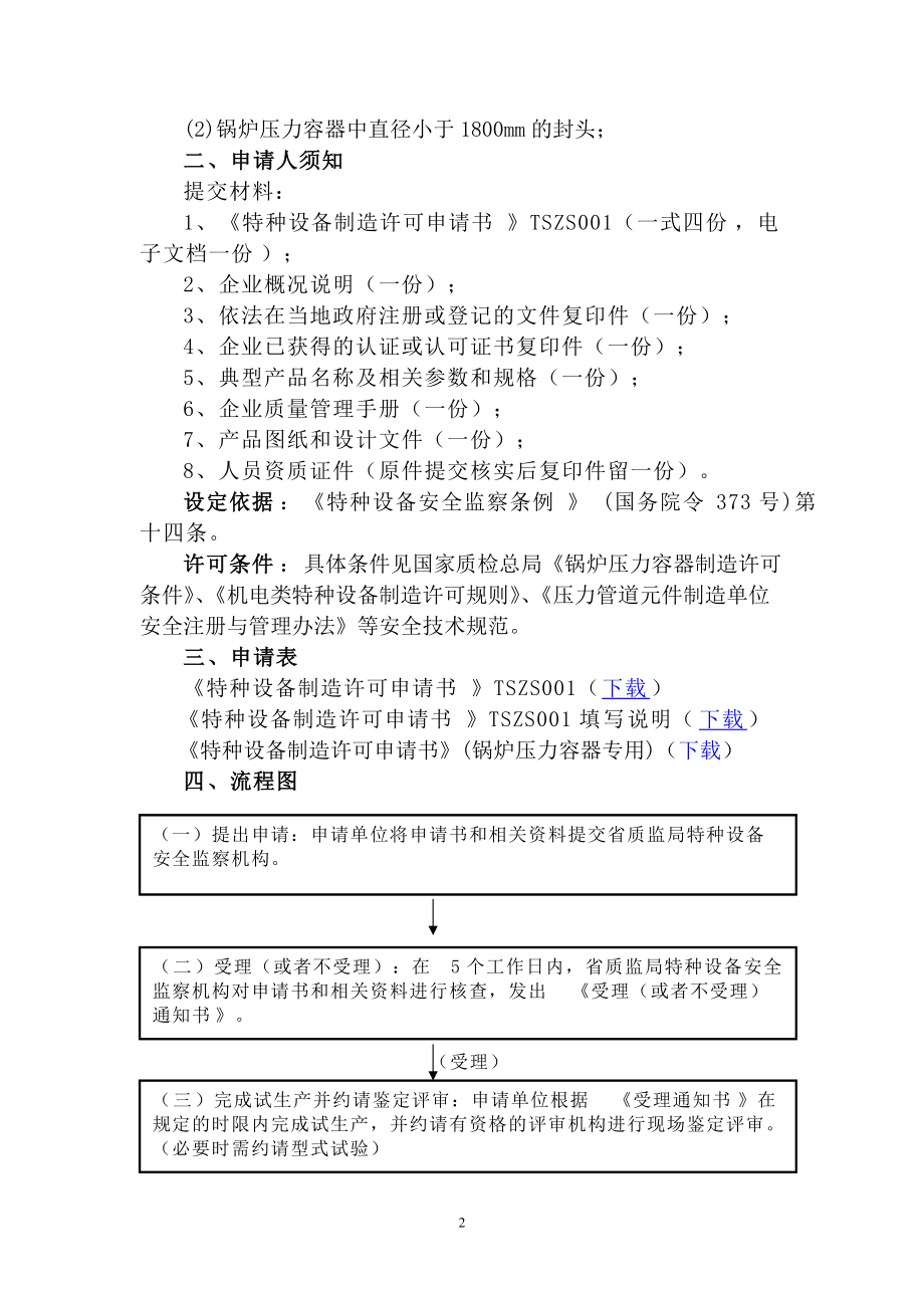 特种设备制造单位资质